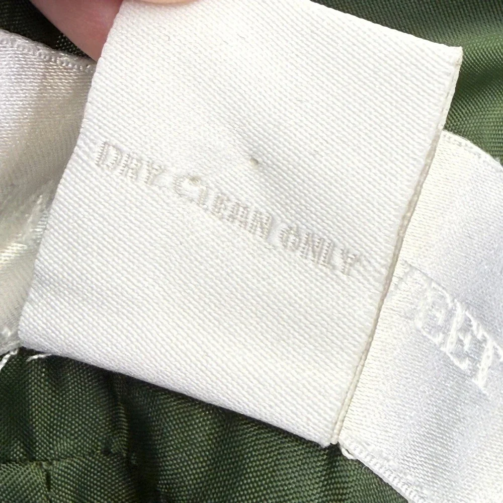 Melissa Sweet Olive Green Satin Empire Waist Bow‎ Cocktail Dress Womens Size 4